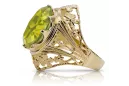 Yellow Peridot 8K žluté zlato Ring Vintage style vrc031x-yp Art Deco